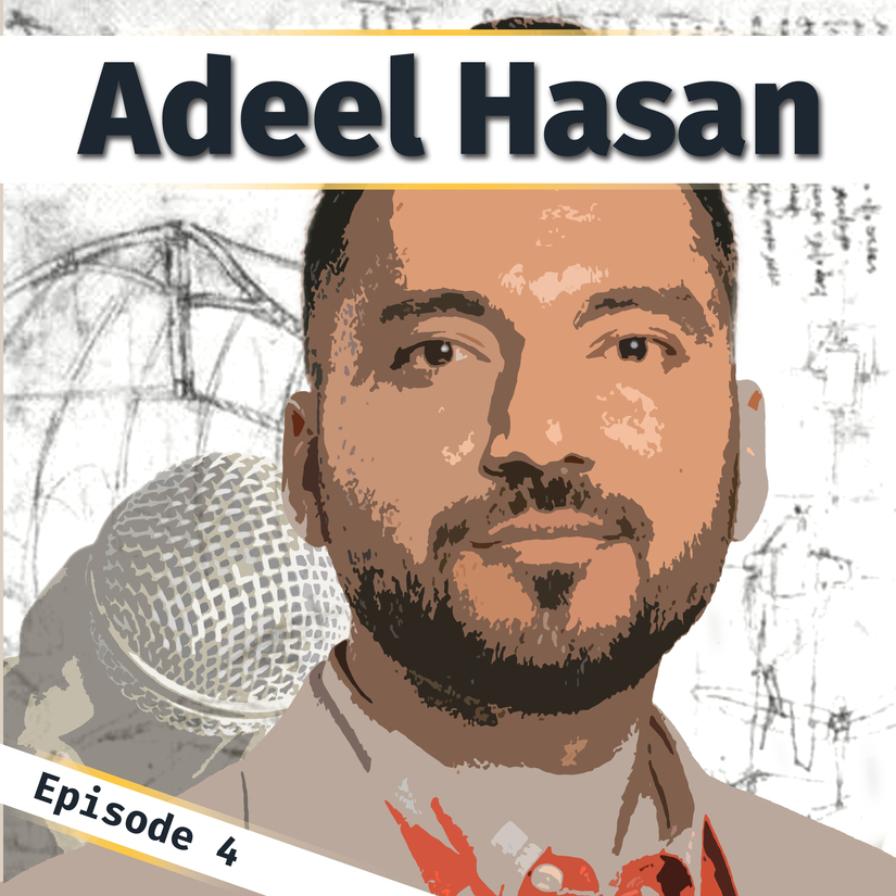 A poster image for Innovation Bound podcast episode 4 with Adeel Hasan