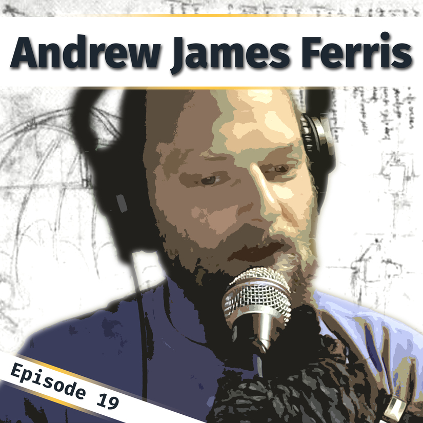 A poster image for Innovation Bound podcast episode 19 with Andrew James Ferris