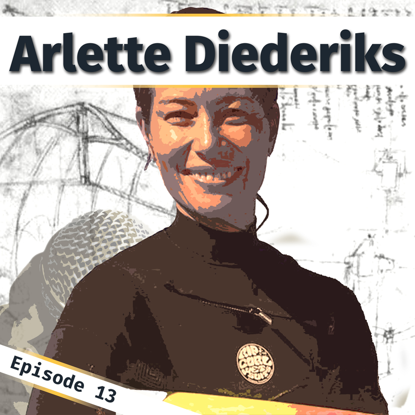 A poster image for Innovation Bound podcast episode 13 with Arlette Diederiks