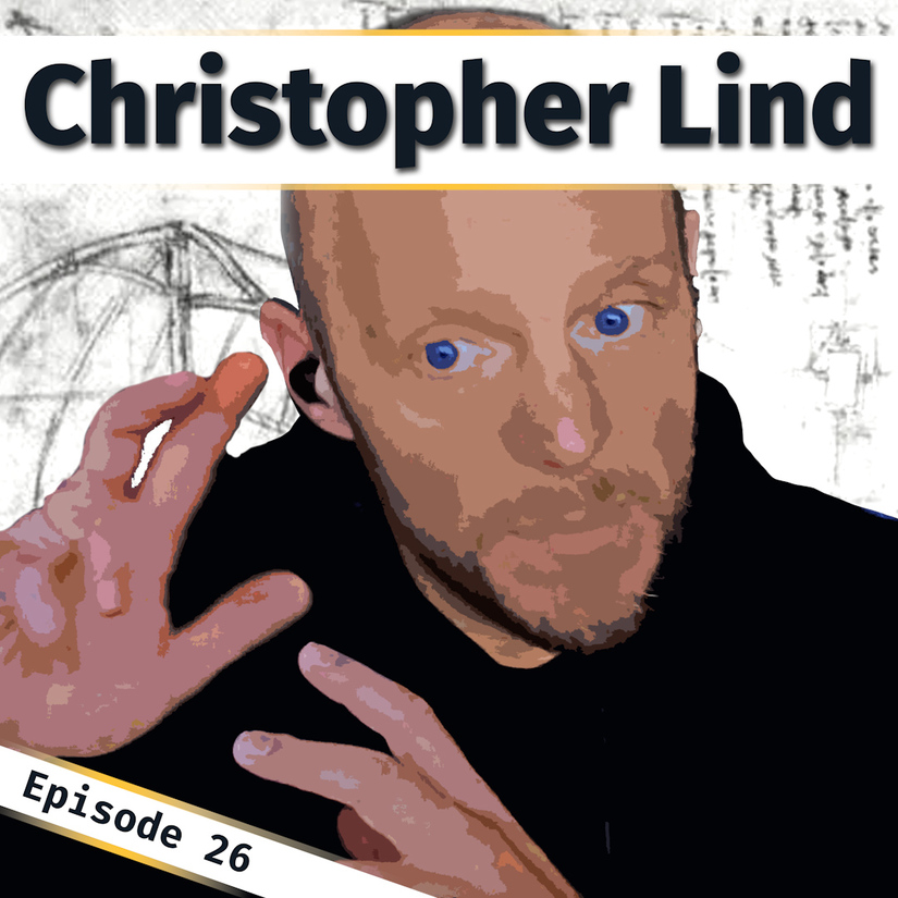 A poster image for Innovation Bound podcast episode 26 with Christopher Lind