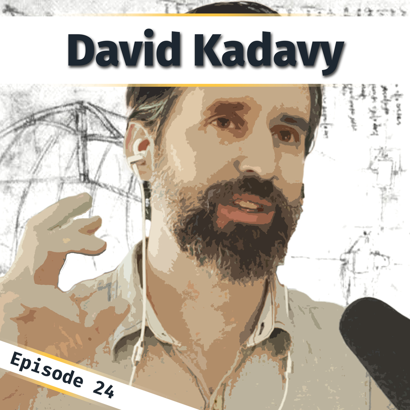 A poster image for Innovation Bound podcast episode 24 with David Kadavy