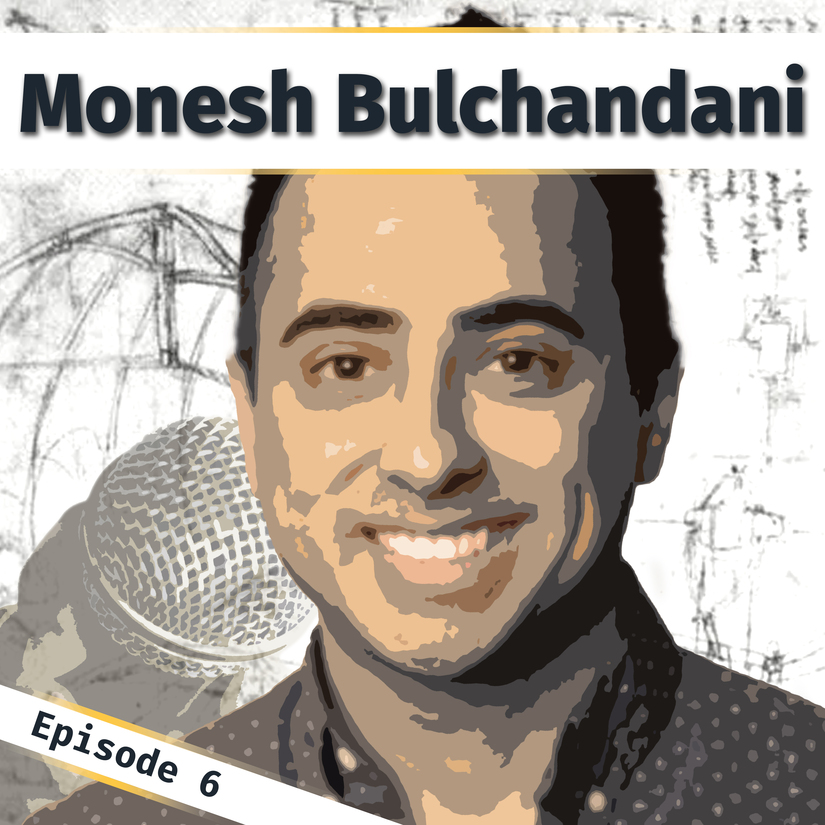 A poster image for Innovation Bound podcast episode 6 with Monesh Bulchandani